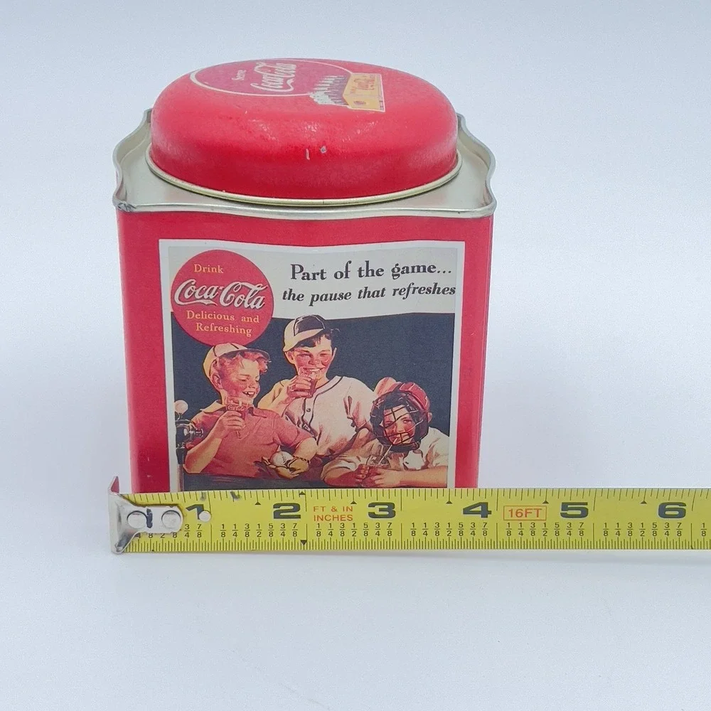 Vintage Coca-Cola Tin Can 1993 Nostalgic Kids Baseball Theme Part Of The Game